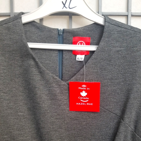 🆕️ Hazel Mae V-Neck Sleeveless Elegant Dress in Gray Size XL - Picture 2 of 9